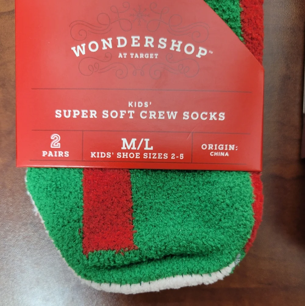 Wondershop Kids Festive Cat, Santa, Stripes And Polka Dot Socks M/L (2-5) Nwt